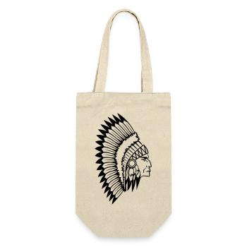 Fier chef indien visage tête côté - Sac à bouteille - nature - Devant