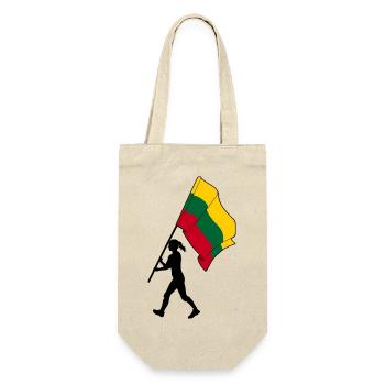 Flag Lithuania woman walking - Gift Bag for Bottles - nature - Front
