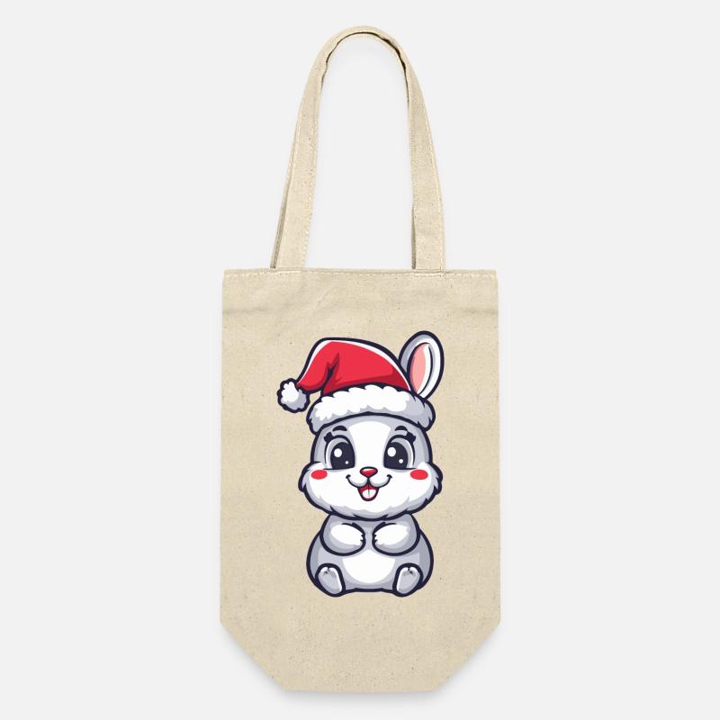 Lapin de Noël - Sac à bouteille - nature