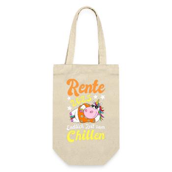 Rente 2025 Rentner Ruhestand - Geschenkbeutel für Flaschen - Natur - Vorne