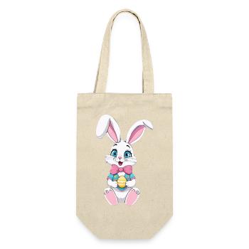 Easter bunny with Easter eggs - Gift Bag for Bottles - nature - Front