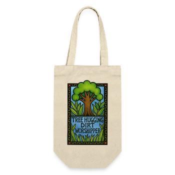 Tree Hugging Dirt Worshipper - Gift Bag for Bottles - nature - Front