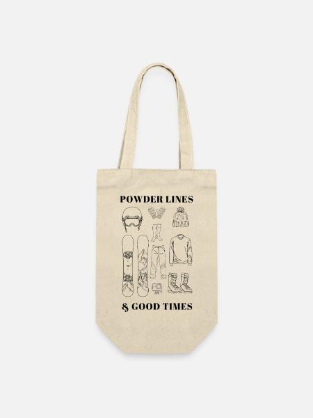 Powder Days - Geschenkbeutel für Flaschen - Natur