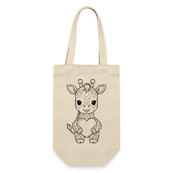 Giraffe with heart – cute animal motif - Gift Bag for Bottles - nature - Front
