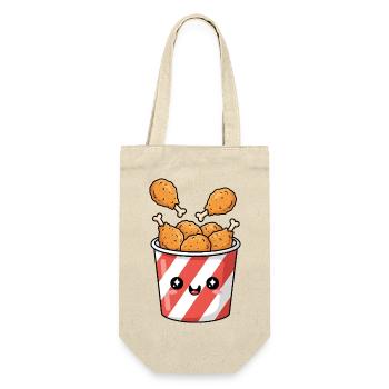 Kawaii Fried Chicken Bucket - Gift Bag for Bottles - nature - Front