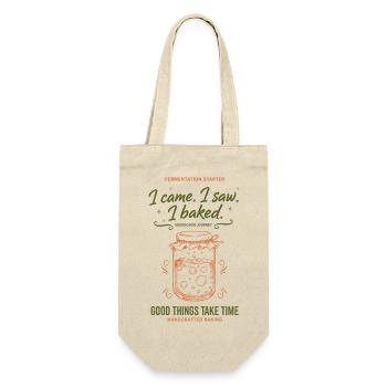 Sourdough I Came I Saw I Baked Bread Baking - Gift Bag for Bottles - nature - Front