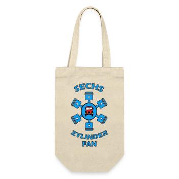 Sechs Zylinder Fan - Feuerwehr - Geschenkbeutel für Flaschen - Natur - Vorne