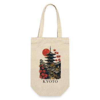 Kyoto Japan Pagoda Street Art - Geschenkbeutel für Flaschen - Natur - Vorne