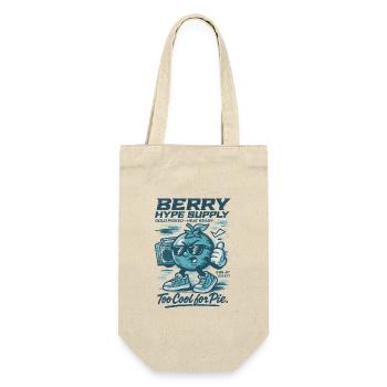 Coole Blaubeere Vintage - Geschenkbeutel für Flaschen - Natur - Vorne