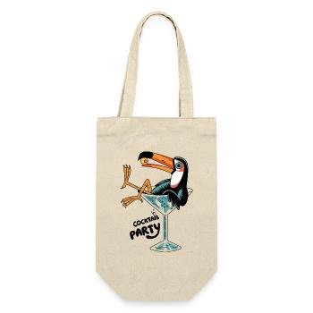 Party and toucan - Geschenkbeutel für Flaschen - Natur - Vorne