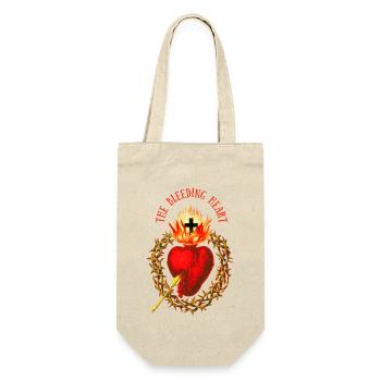 Jesus Christus Bleeding-Heart Blutendes Herz - Geschenkbeutel für Flaschen - Natur - Vorne