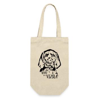 Loved by a Vizsla Wirehaired Dog Dog Wilsigns - Gift Bag for Bottles - nature - Front