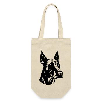 Doberman Dog Head - Gift Bag for Bottles - nature - Front
