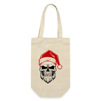 Santa Claus Skull - Gift Bag for Bottles - nature - Front