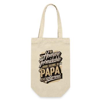 Belle idée cadeau fete des pères anniversaire papa - Sac à bouteille - nature - Devant