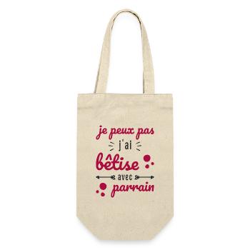 I Can't I Messed Up With Godfather Humor Gift - Gift Bag for Bottles - nature - Front