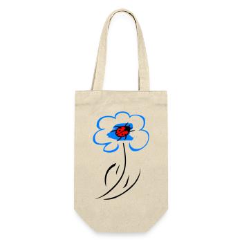 Flower with ladybug - Gift Bag for Bottles - nature - Front