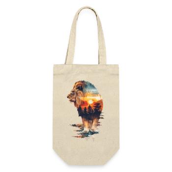Lion Lion Head Wilderness Nature Sun Adventure Art - Gift Bag for Bottles - nature - Front