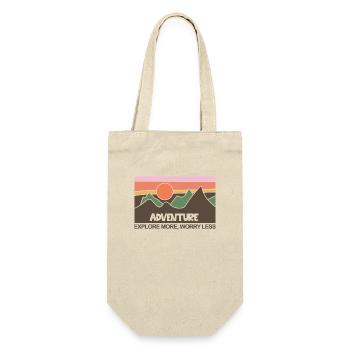 Berge Kletterer Natur Abenteuer - Geschenkbeutel für Flaschen - Natur - Vorne