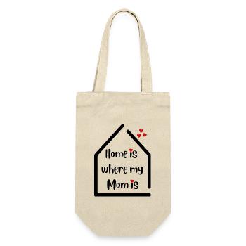 Home is where my mom is - Declaration of love to mom - Gift Bag for Bottles - nature - Front