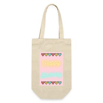 BIRTHDAY,HAPPY BIRTHDAY,HAPPY BIRTHDAY - Gift Bag for Bottles - nature - Front