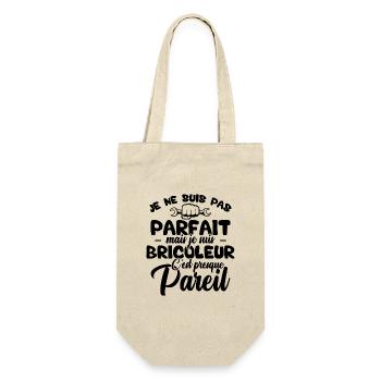 Je ne suis pas parfait mais je suis bricoleur - Sac à bouteille - nature - Devant