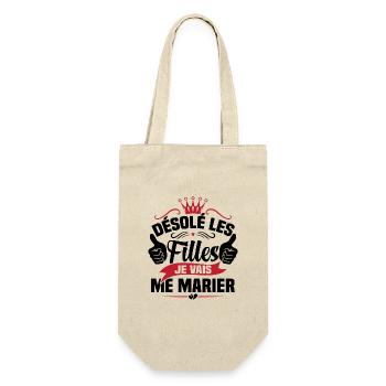 Désolé les filles je vais me marier - Sac à bouteille - nature - Devant