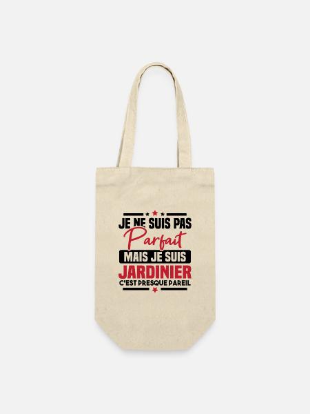 Pas parfait mais je suis jardinier - Sac à bouteille - nature