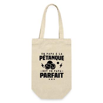 Un papa à la pétanque est un papa parfait - Sac à bouteille - nature - Devant