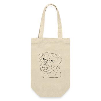 Old English Bulldog - Geschenkbeutel für Flaschen - Natur - Vorne