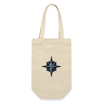Étoile polaire en bleu sarcelle noir et blanc - Sac à bouteille - nature - Devant