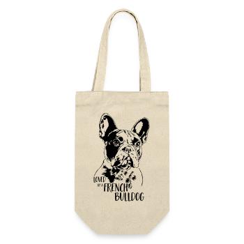 Aimé par un chien bouledogue Français Dire Wilsigns - Sac à bouteille - nature - Devant
