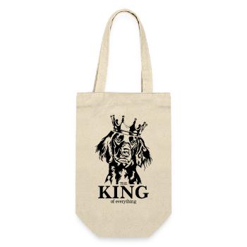 Grosser Münsterländer King of everything Wilsigns - Geschenkbeutel für Flaschen - Natur - Vorne