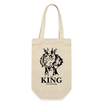 Weimaraner Longhair King of everything Wilsigns - Gift Bag for Bottles - nature - Front
