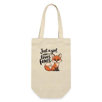 Fuchsverliebt – Frech, süß & schlau! - Geschenkbeutel für Flaschen - Natur - Vorne