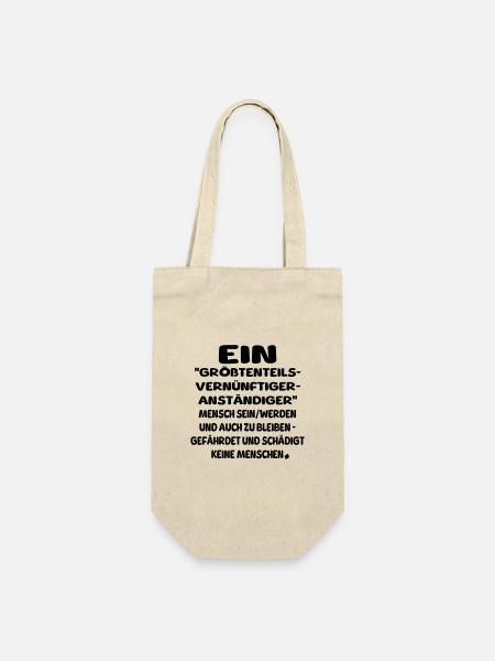 Mensch sein werden bleiben - Geschenkbeutel für Flaschen - Natur