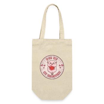 Piggy Valentine - Gift Bag for Bottles - nature - Front