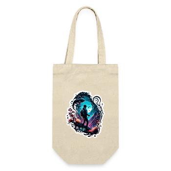 Angler Siluette / Fishing / Fish / Lake / Sport - Gift Bag for Bottles - nature - Front