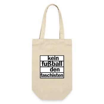Kein Fußball den Faschisten - Geschenkbeutel für Flaschen - Natur - Vorne