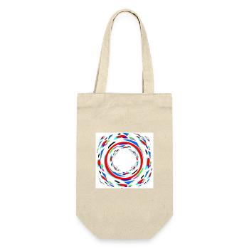 Bunte Spiralen - - Geschenkbeutel für Flaschen - Natur - Vorne