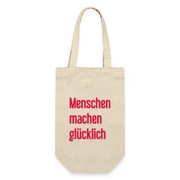 People make you happy – Positive statement - Gift Bag for Bottles - nature - Front