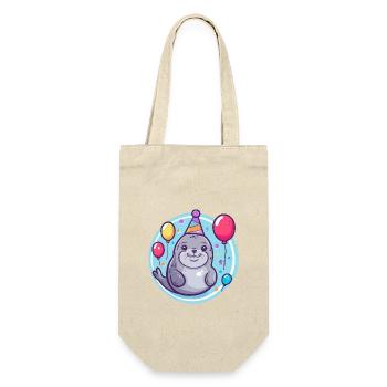 Seal Animal Birthday Baby - Gift Bag for Bottles - nature - Front