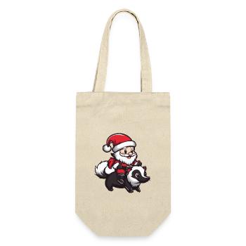 Skunk Santa Claus - Gift Bag for Bottles - nature - Front