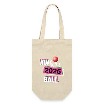 Kinball 2025 Kinballerin Kinballspielerin Kin-Ball - Geschenkbeutel für Flaschen - Natur - Vorne