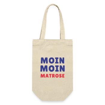 Moin Moin Sailor Typo Design - Gift Bag for Bottles - nature - Front