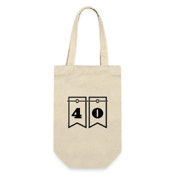 40. 40 YEARS. 40th ANNIVERSARY. 40 YEARS ANNIVERSARY. - Gift Bag for Bottles - nature - Front