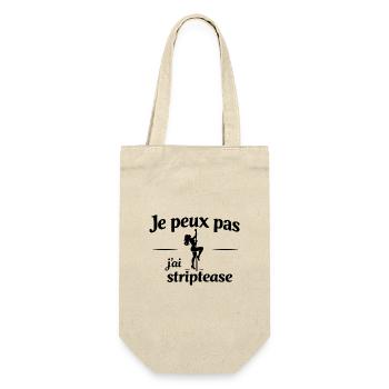 I Can't I Striptease – Sexy Adult Humor - Gift Bag for Bottles - nature - Front