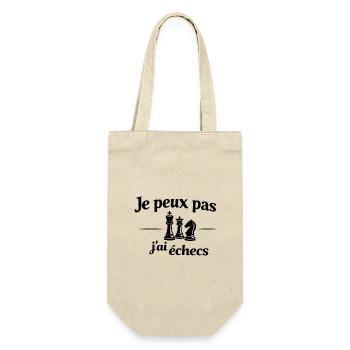 I Can't, I Have Chess – Humor, Strategy & Play - Gift Bag for Bottles - nature - Front