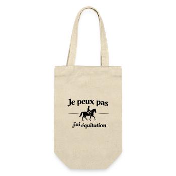 Je peux pas j’ai équitation /sport équestre cheval - Sac à bouteille - nature - Devant