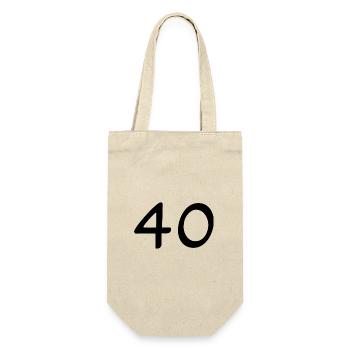 40. 40 YEARS. 40th ANNIVERSARY. 40TH ANNIVERSARY. - Gift Bag for Bottles - nature - Front
